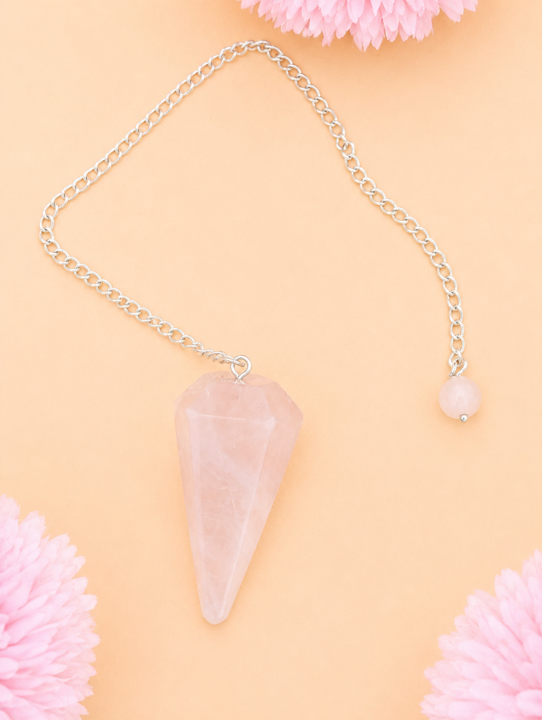 Pendule Hexagonal Quartz Rose | Intuition & Harmonie