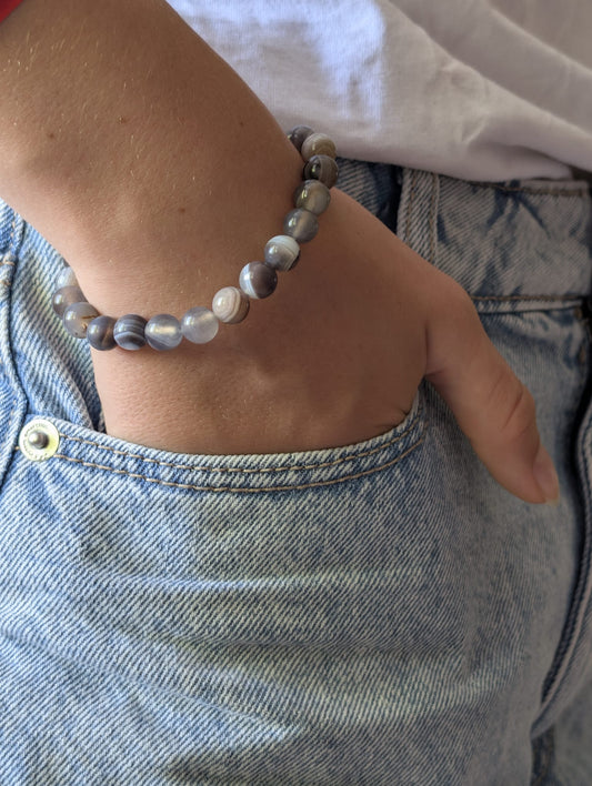 Bracelet Agate Botswana | Réconfort & Stabilité