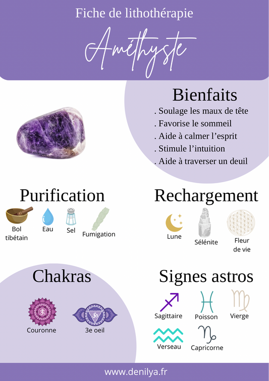 Pierre Roulée Améthyste | Sommeil & Apaisement