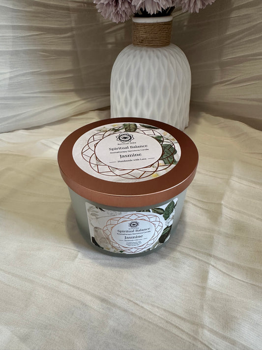 Bougie Équilibre Spirituel – Cristal de Roche & Jasmin | Green Tree