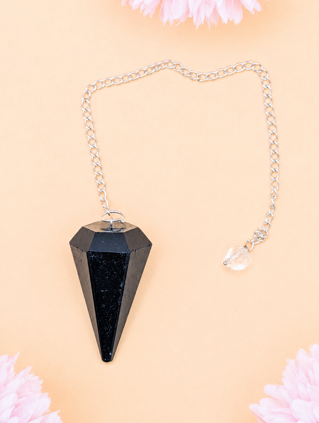 Pendule Hexagonal Tourmaline Noire | Protection & Ancrage