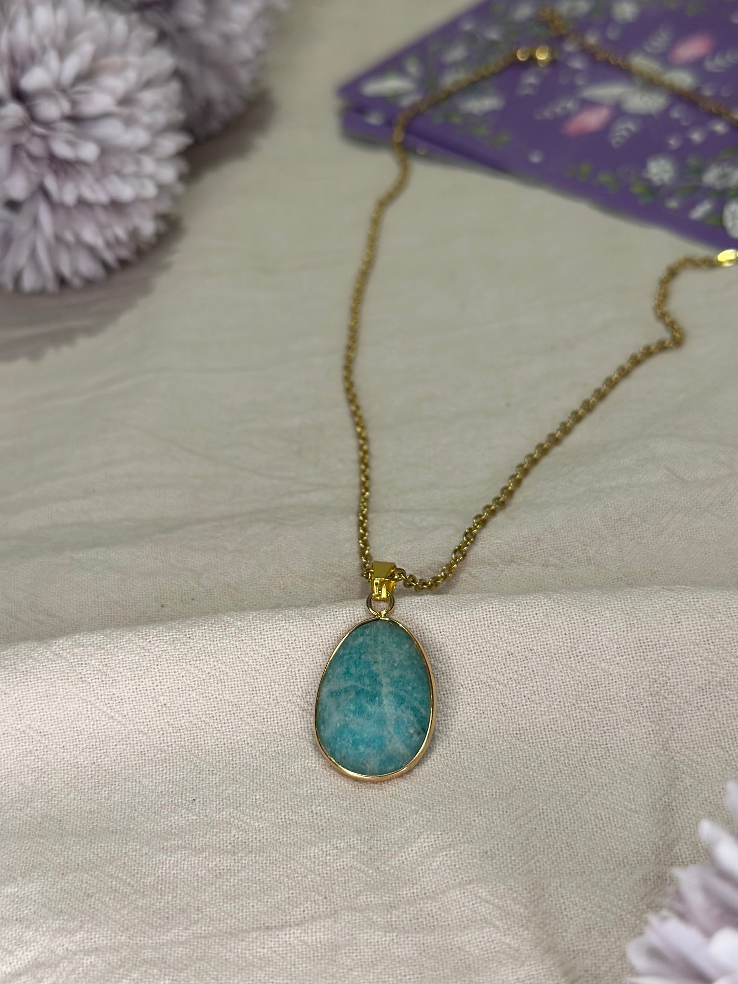 Collier Ovale Amazonite | Apaisement & Communication