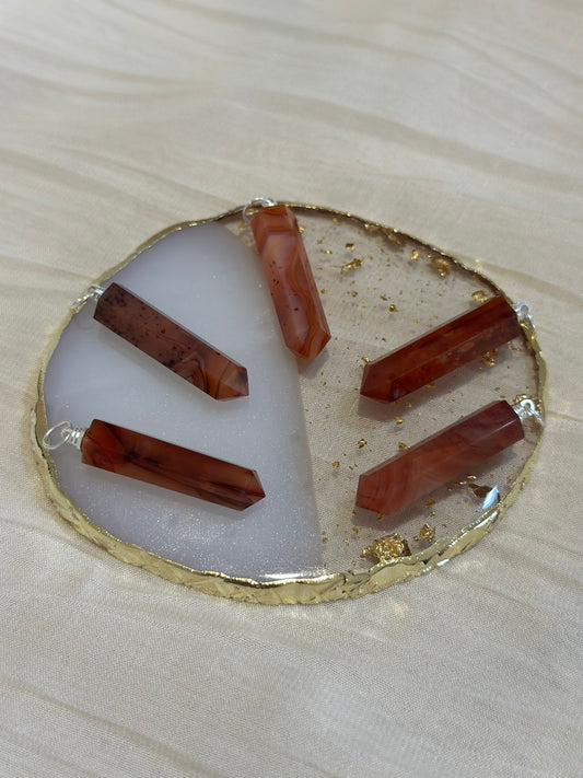 Collier Pointe Cornaline - Vitalité & Motivation | 30 à 35 mm