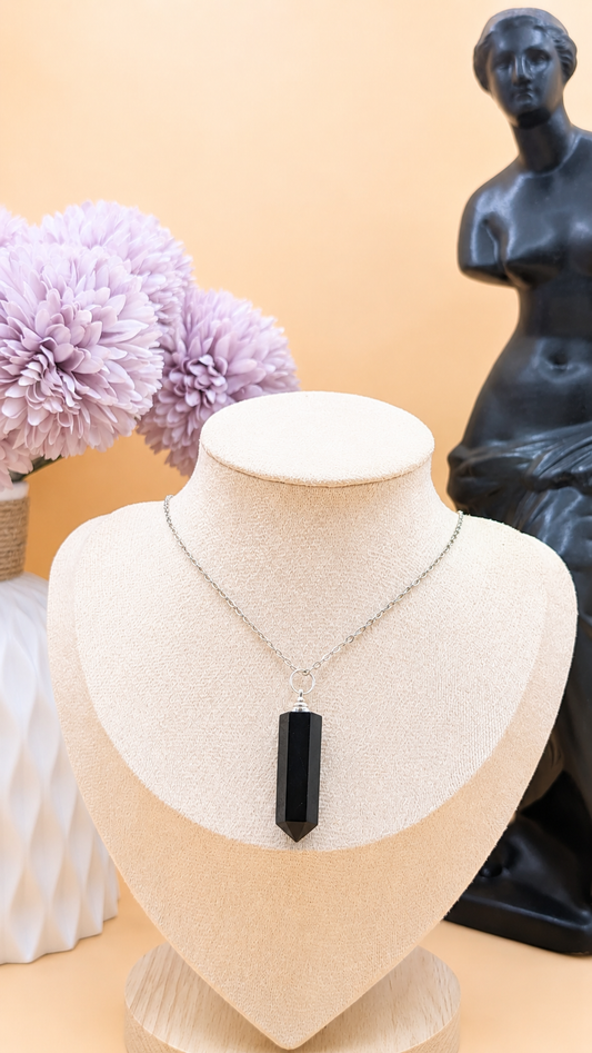Collier Pendule Onyx | Protection & Ancrage
