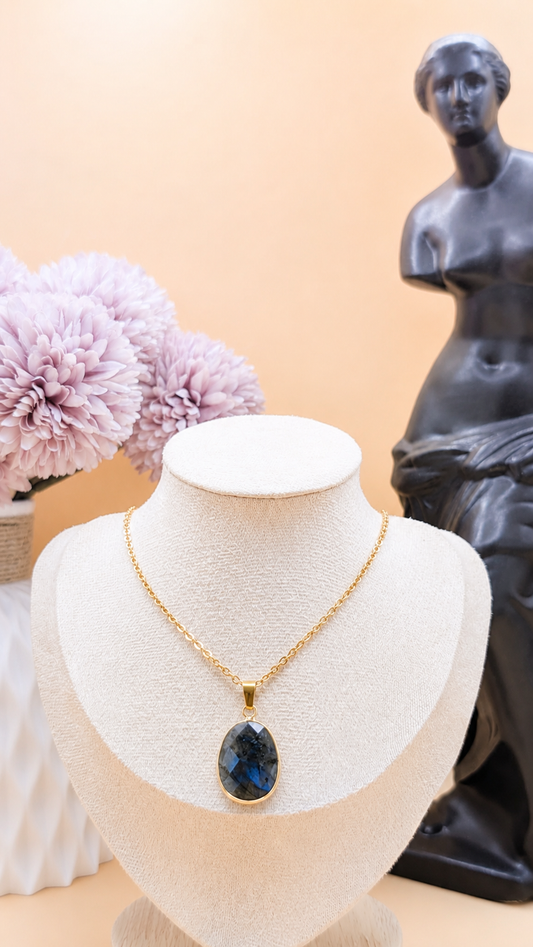 Collier Ovale Labradorite | Protection & Intuition