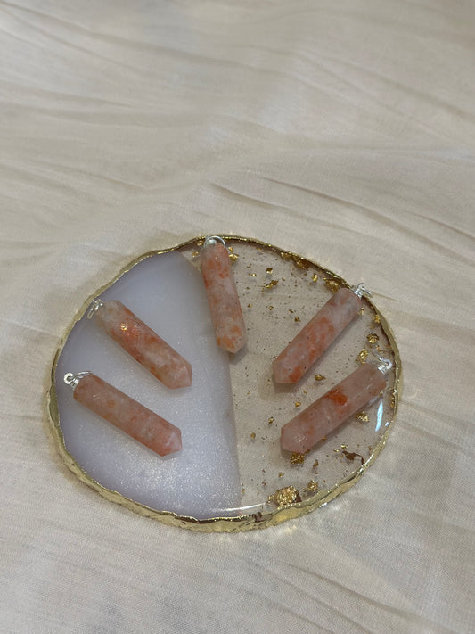 Collier Pointe Pierre de Soleil - Joie & Vitalité | 30 à 35 mm