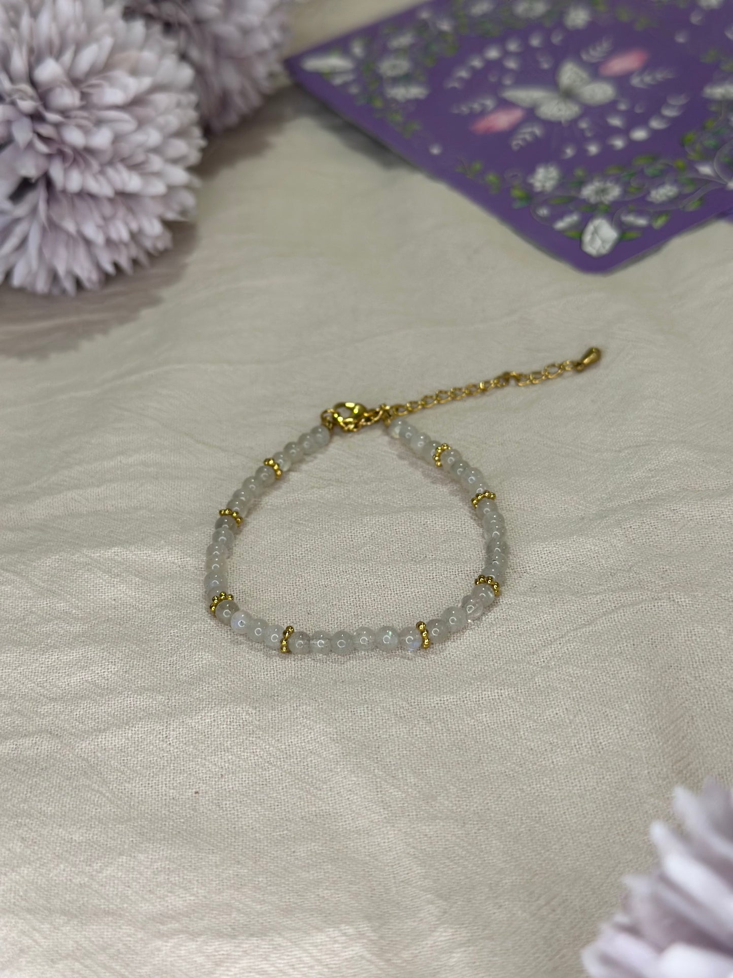 Bracelet Halo doré Labradorite | Protection & Intuition