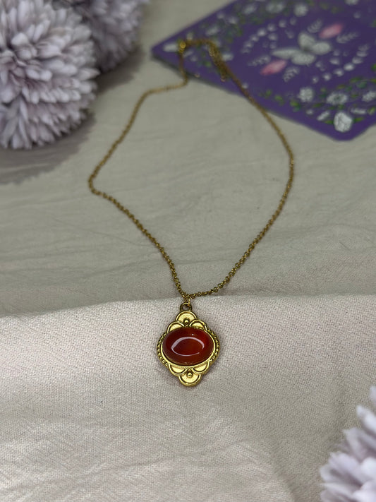 Collier Zola Cornaline | Vitalité & Confiance