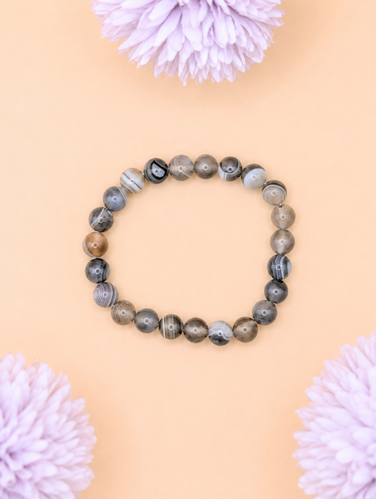 Bracelet Agate Botswana | Réconfort & Stabilité