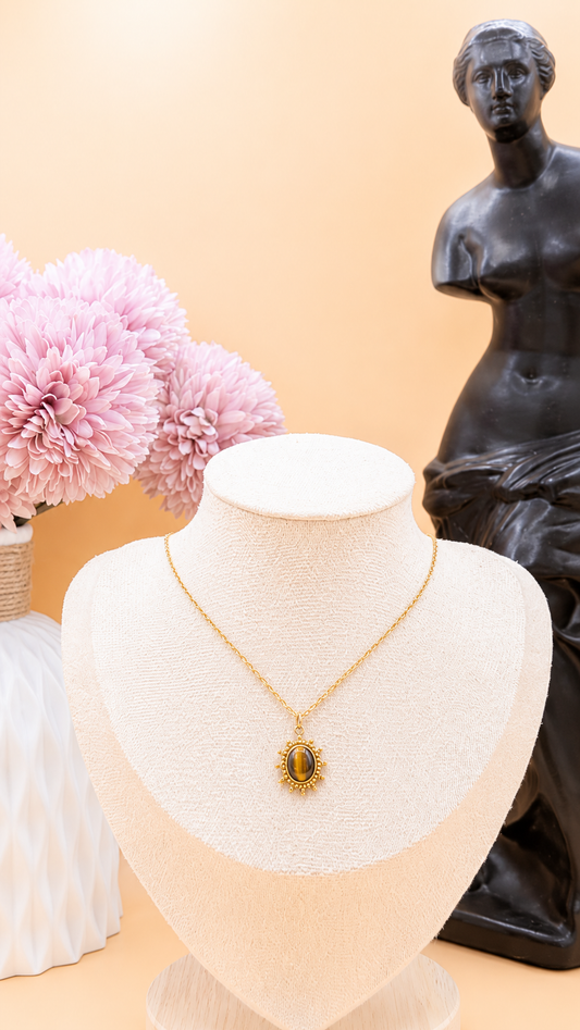 Collier Soline Œil de Tigre | Confiance & Protection