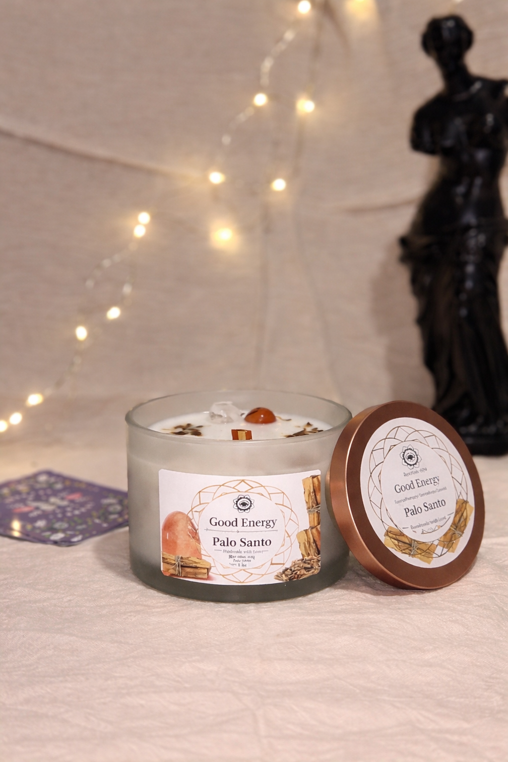 Bougie Green Tree Cornaline & Palo Santo | Vitalité & Harmonie - DENILYA