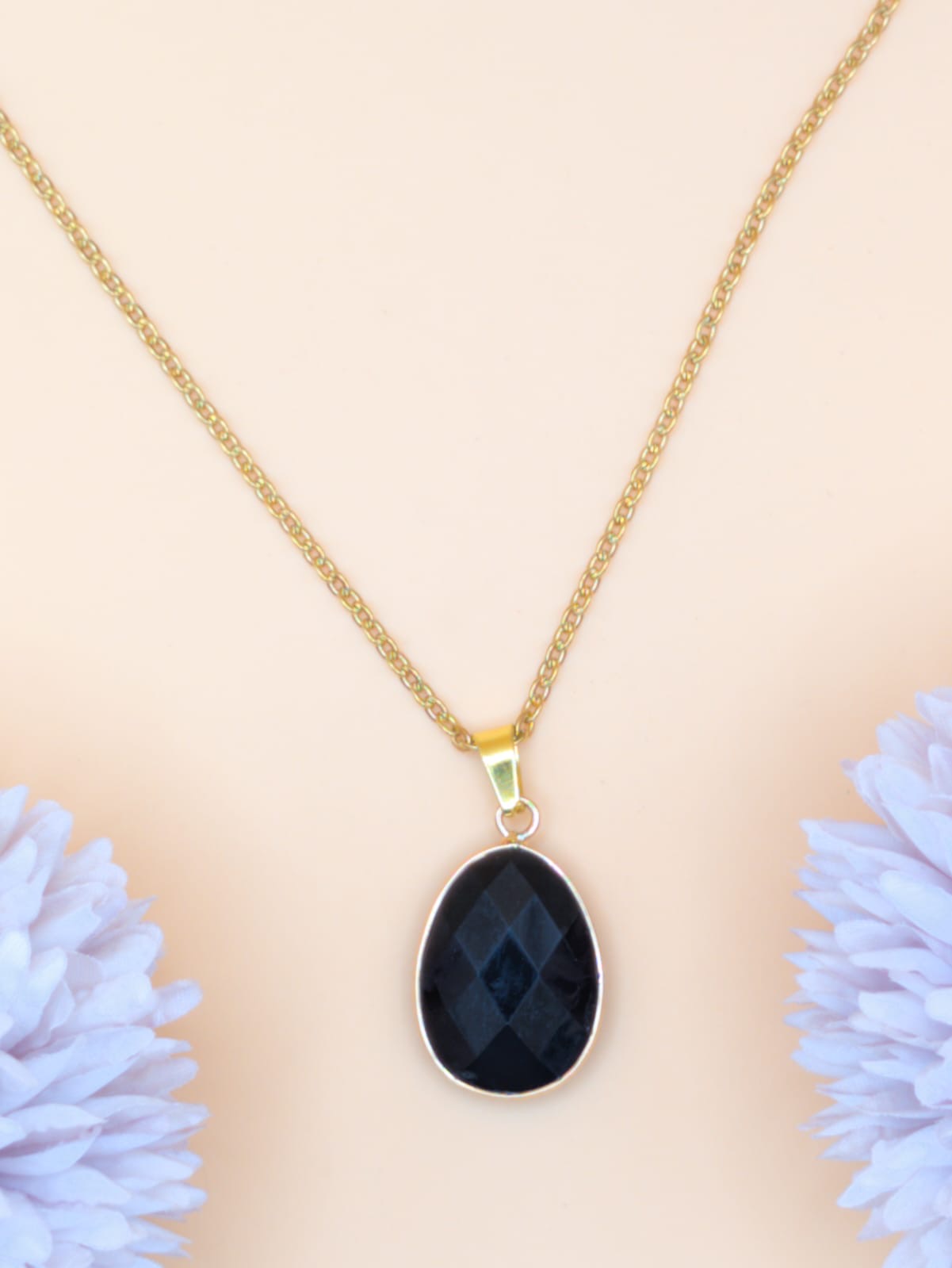 Collier Ovale Obsidienne Noire | Protection & Ancrage
