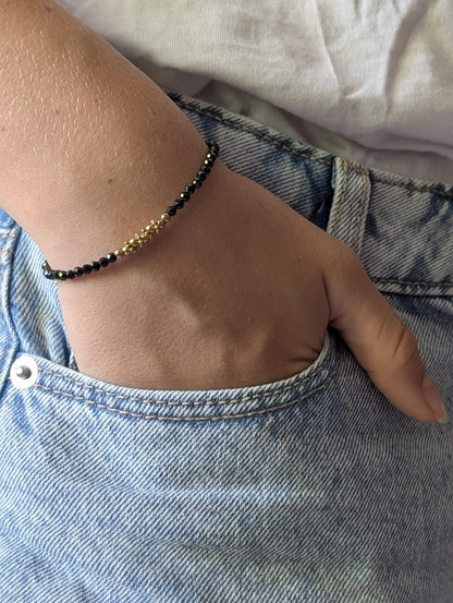 Bracelet Aléa doré Spinelle | Protection & Force