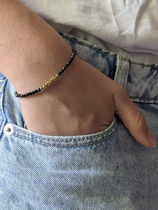 Bracelet Aléa doré Spinelle | Protection & Force