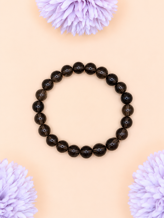 Bracelet Cristal de Roche Fumé | Ancrage & Clarté