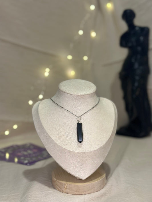 Collier Pendule Onyx | Protection & Ancrage - DENILYA