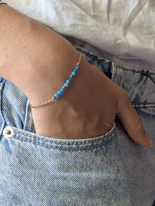 Bracelet Zéna doré Apatite | Inspiration & Expression