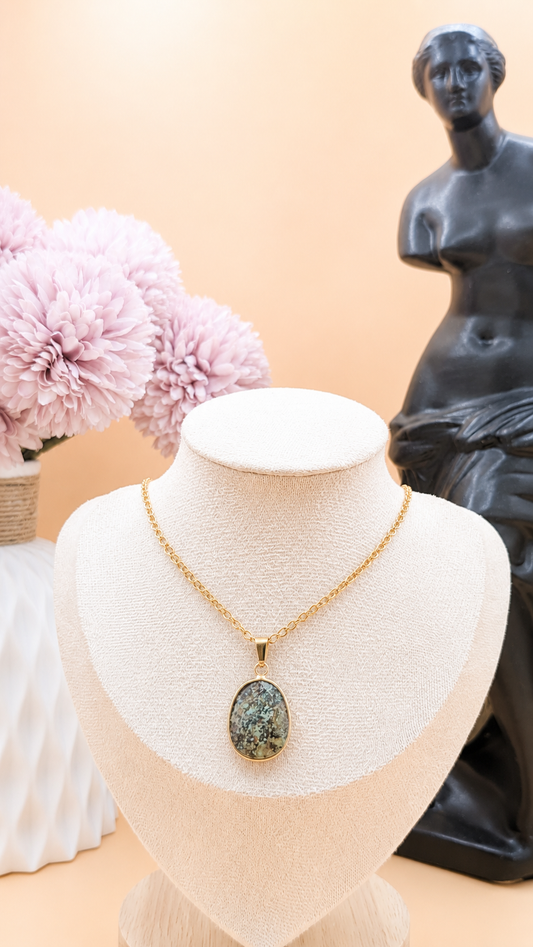 Collier Ovale Turquoise | Protection & Communication