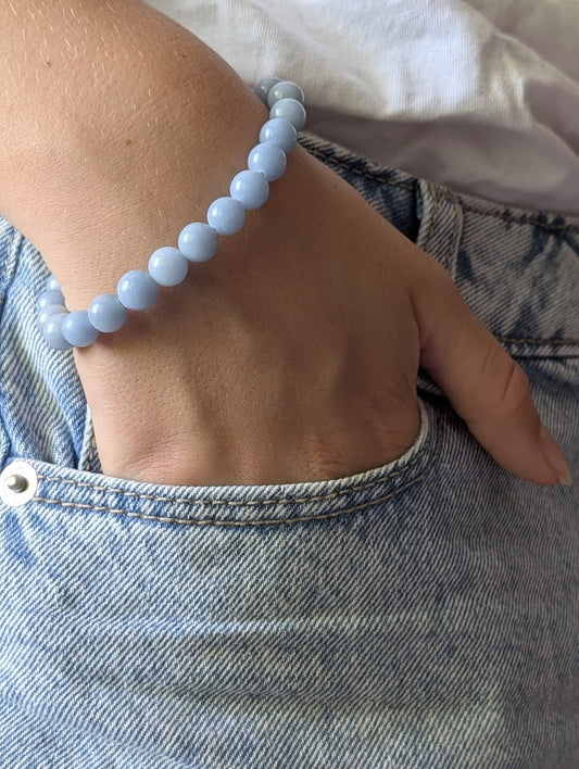 Bracelet Angélite | Sérénité & Communication