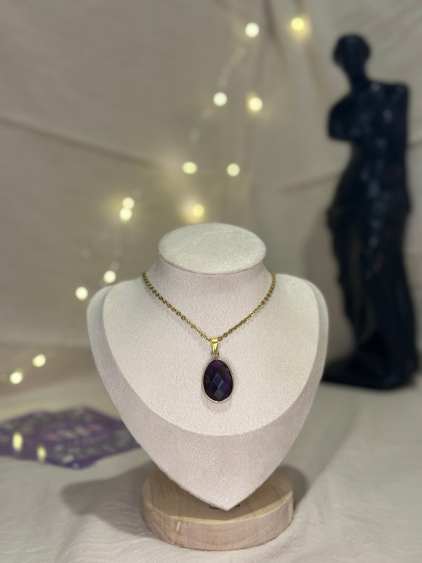 Collier Ovale Améthyste | Sérénité & Clarté