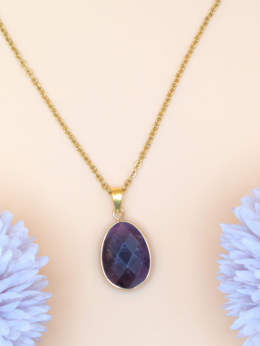 Collier Ovale Améthyste | Sérénité & Clarté
