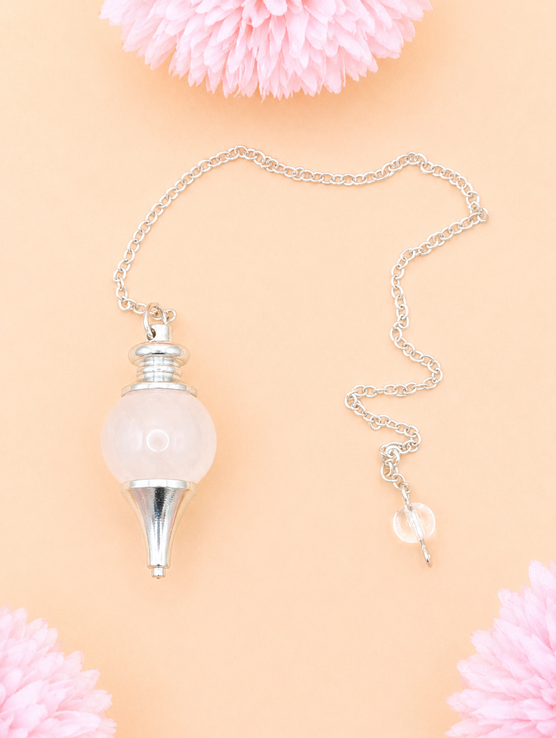 Pendule Sphère Cristal de Roche | Clarté & Amplification