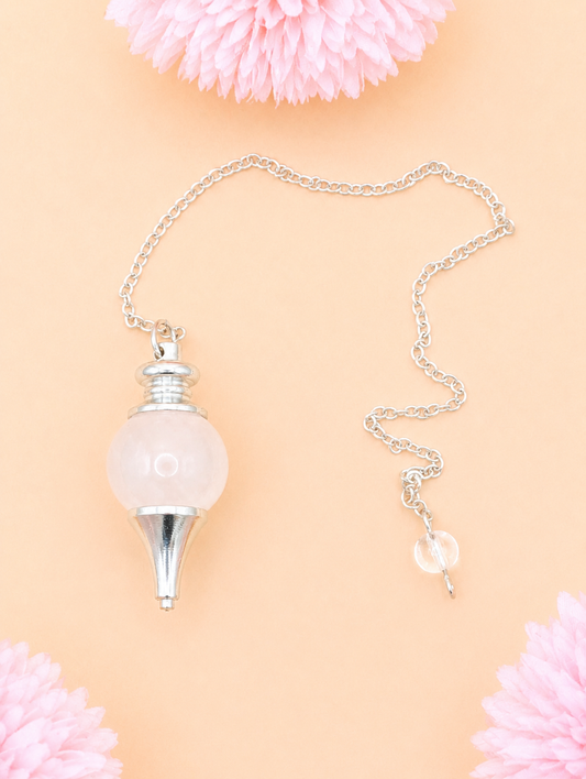 Pendule Sphère Cristal de Roche | Clarté & Amplification