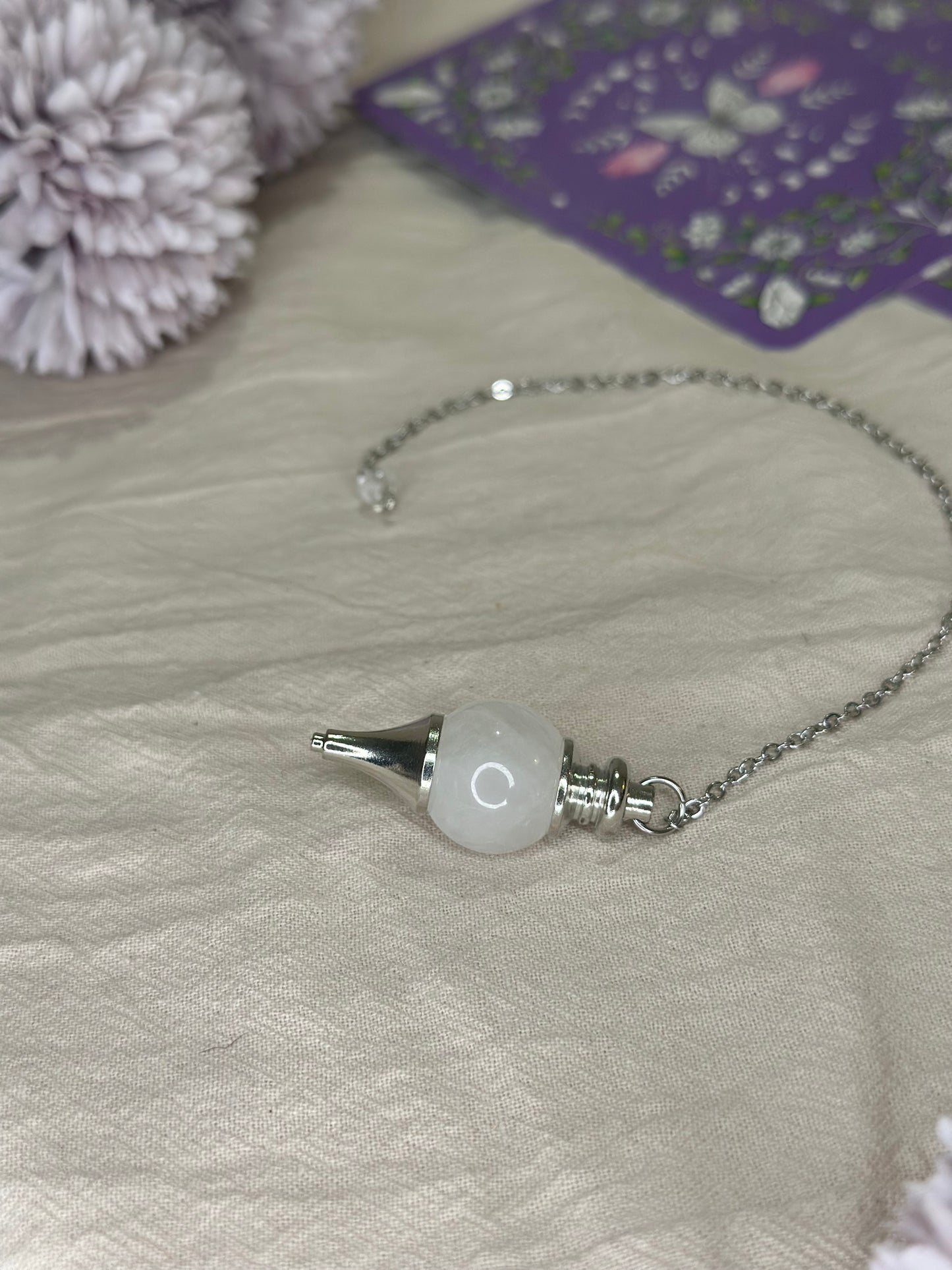 Pendule Sphère Cristal de Roche | Clarté & Amplification - DENILYA