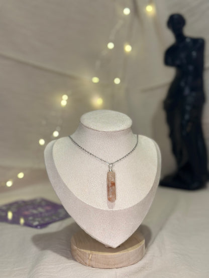 Collier Pendule Pierre de Soleil | Énergie & Confiance - DENILYA