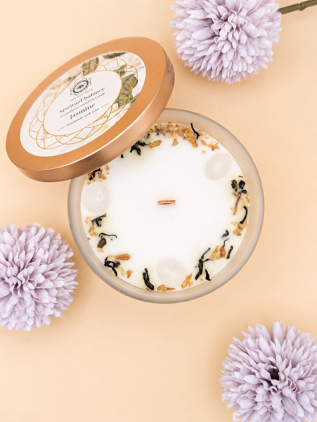 Bougie Green Tree Cristal de Roche & Jasmin | Clarté & Harmonie