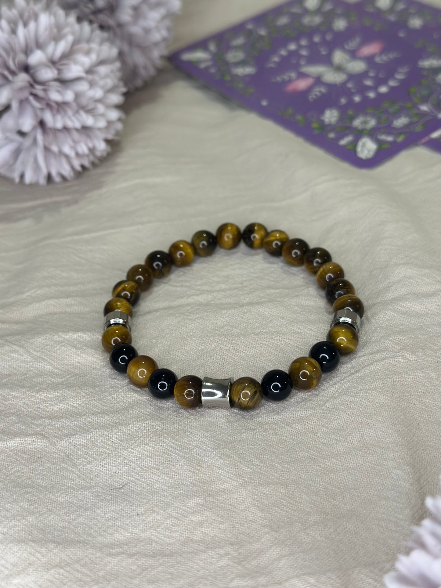 Bracelet Kahel Onyx & Œil de Tigre | Protection & Confiance