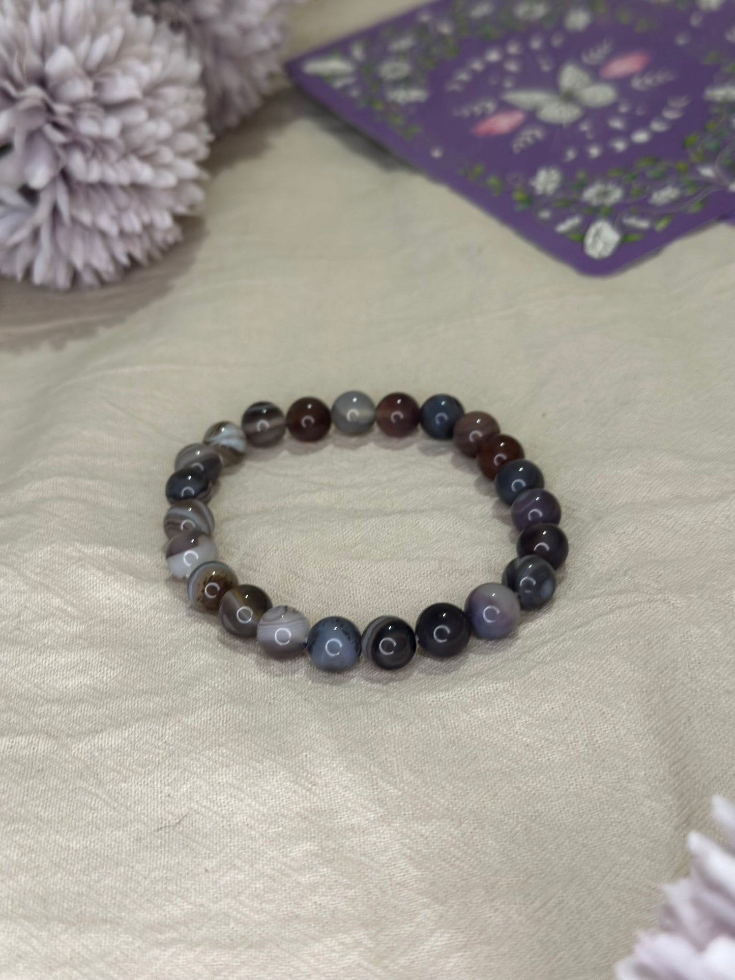 Bracelet Agate Botswana | Réconfort & Stabilité