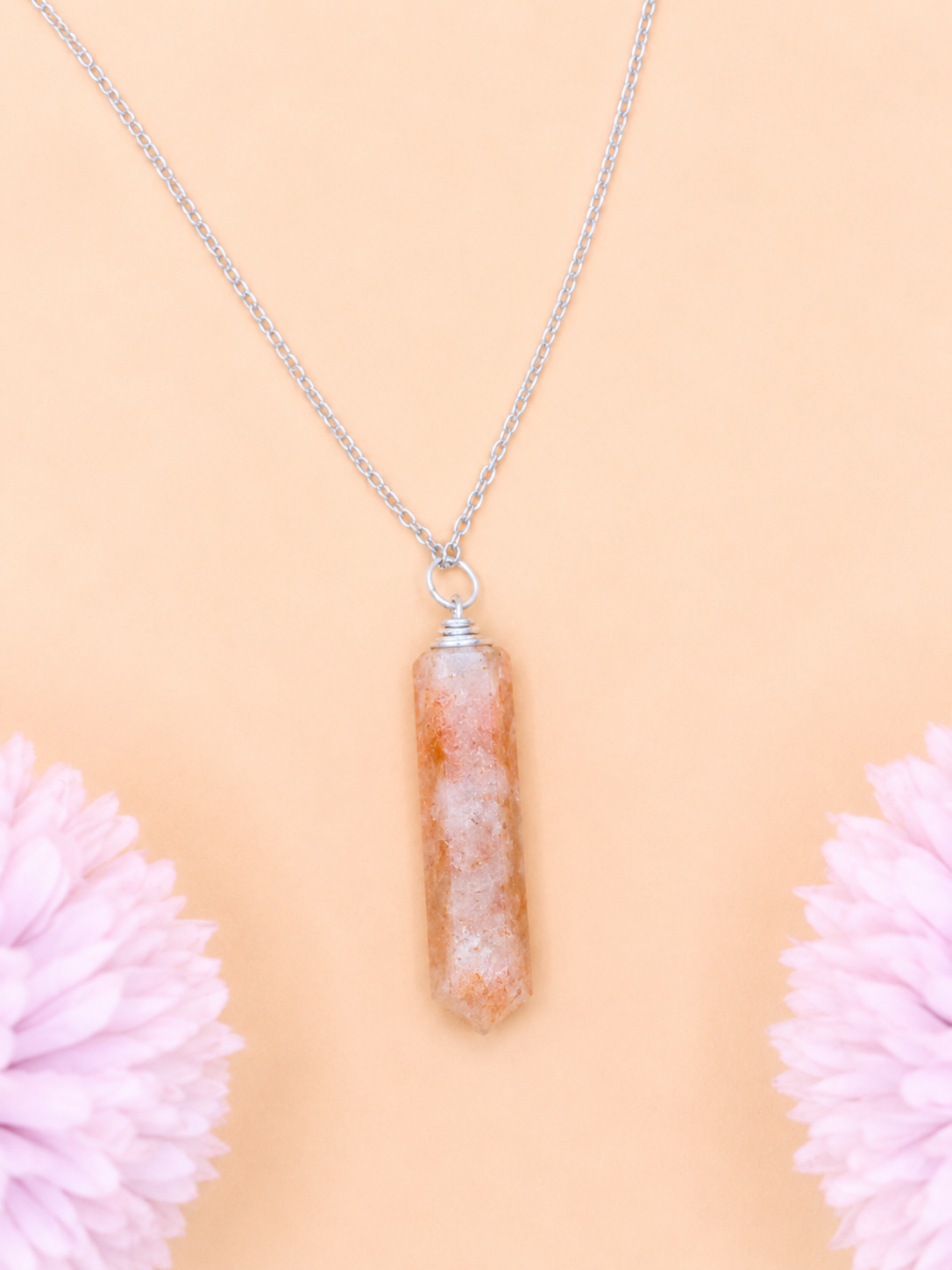 Collier Pendule Pierre de Soleil | Énergie & Confiance