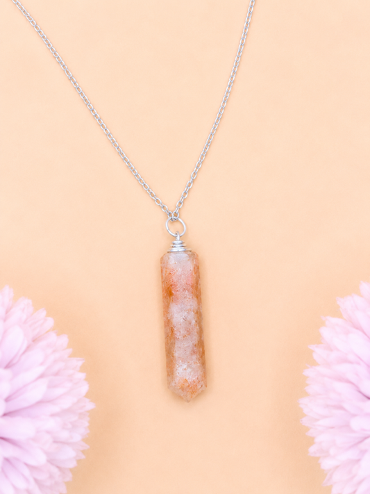 Collier Pendule Pierre de Soleil | Énergie & Confiance