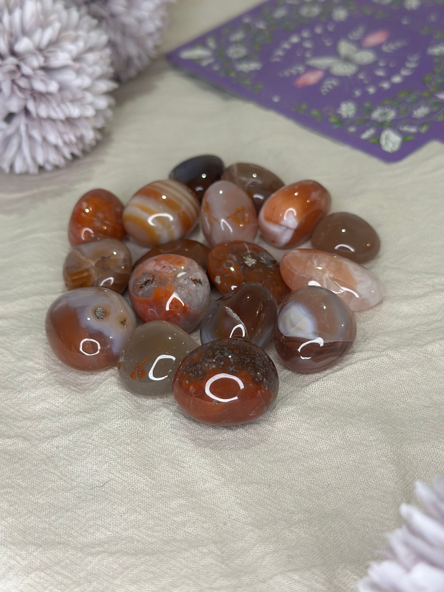 Pierre Roulée Agate Rouge | Ancrage & Vitalité - DENILYA
