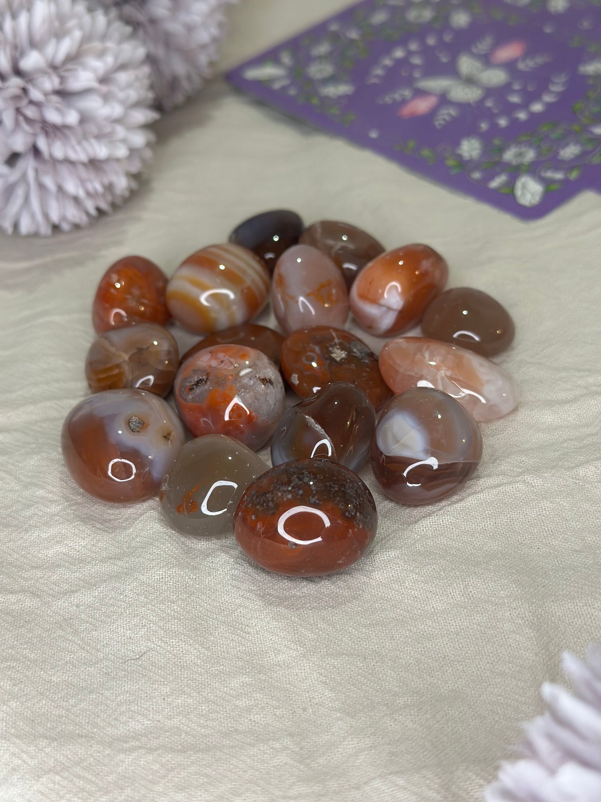 Pierre Roulée Agate Rouge | Ancrage & Vitalité - DENILYA