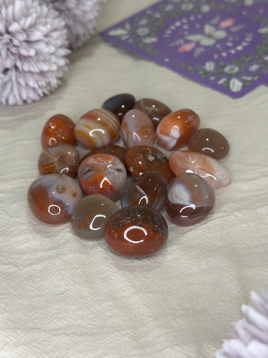 Pierre Roulée Agate Rouge | Ancrage & Vitalité - DENILYA