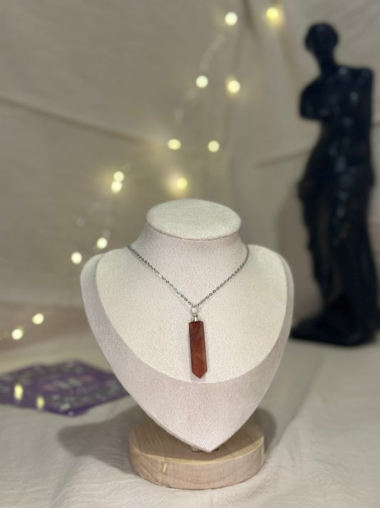 Collier Pendule Cornaline | Vitalité & Confiance - DENILYA