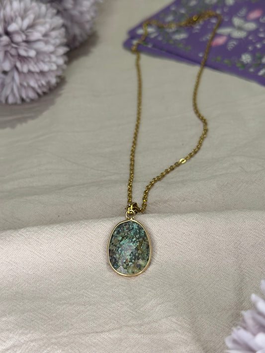 Collier Ovale Turquoise | Protection & Communication