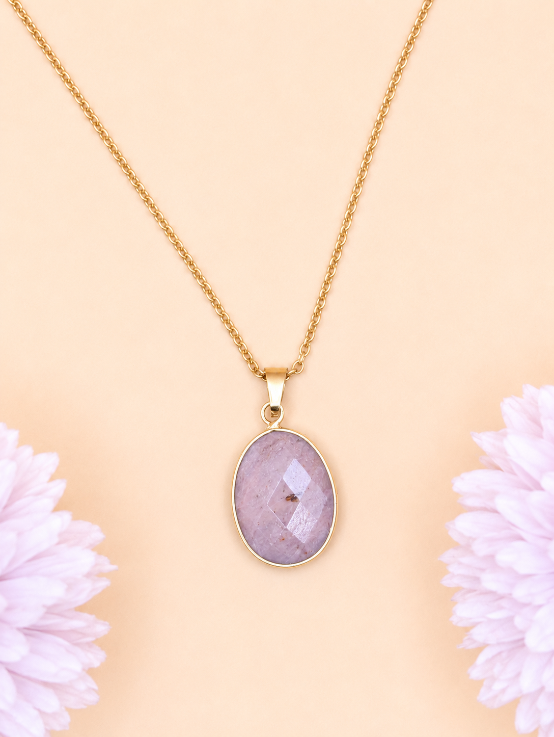 Collier Ovale Rhodonite | Guérison & Harmonie