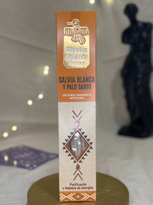 Encens Mystic Spirits Sauge Blanche & Palo Santo | Purification & Harmonie - DENILYA
