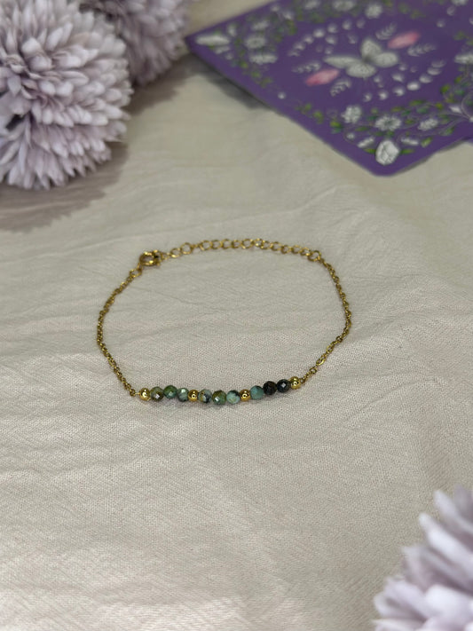 Bracelet Zéna doré Turquoise | Expression & Équilibre