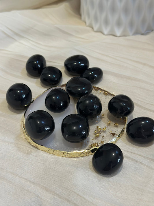 Pierre Roulée Obsidienne Noire - Ancrage & Guérison | 20 à 30 mm