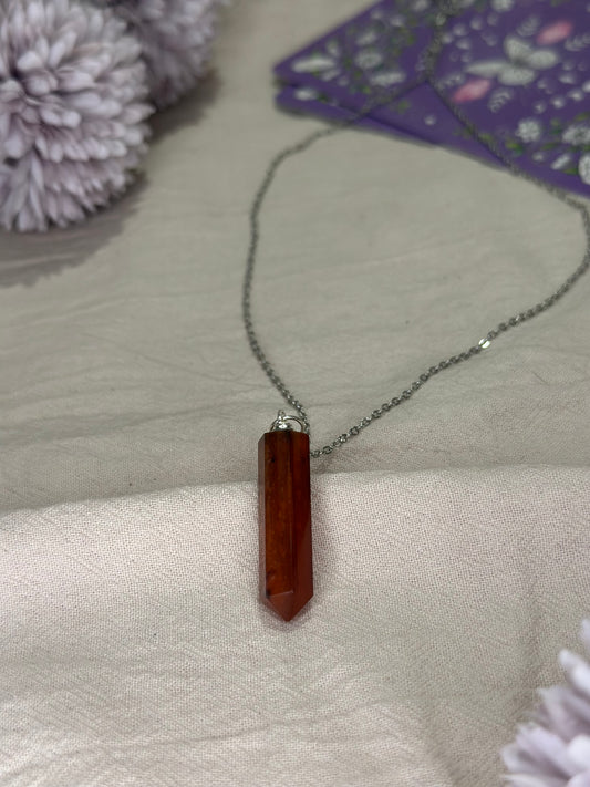 Collier Pendule Cornaline | Vitalité & Confiance - DENILYA