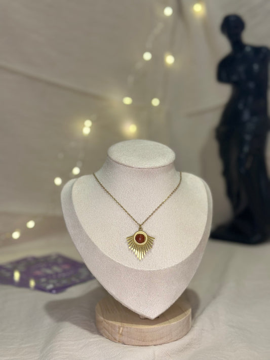 Collier Néphra Jaspe Rouge | Vitalité & Ancrage