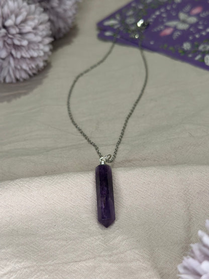 Collier Pendule Améthyste | Sérénité & Intuition - DENILYA