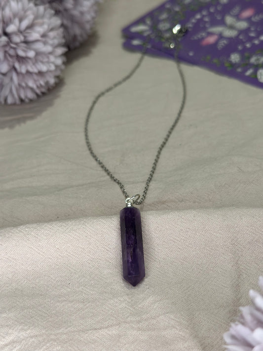Collier Pendule Améthyste | Sérénité & Intuition - DENILYA