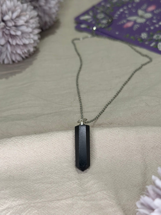 Collier Pendule Onyx | Protection & Ancrage - DENILYA