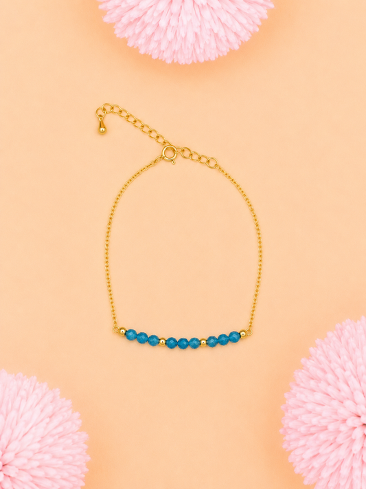 Bracelet Zéna doré Apatite | Inspiration & Expression