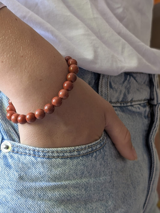 Bracelet Jaspe Rouge | Vitalité & Ancrage